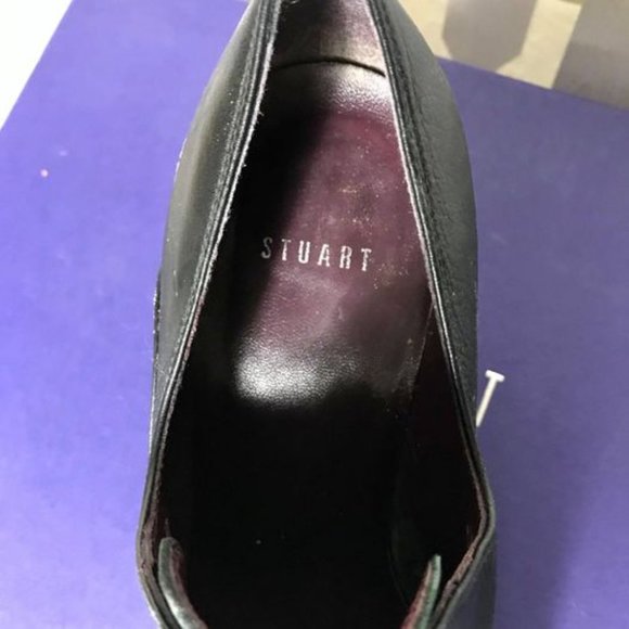Stewart Weitzman Designer Footwear Black Leather Women's Heel Shoes Spain - Picture 5 of 6